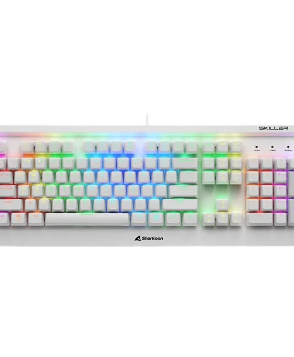Sharkoon Skiller SGK3 RGB Wired Mechanical Gaming Keyboard Kailh Blue switches White US Layout 4044951032174