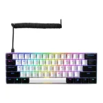 Sharkoon Skiller SGK50 S4 RGB Wired Mechanical Gaming Keyboard Kailh Blue switches hot-swap White Black US Layout 4044951033867 - Image 2