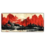 Sharkoon Skiller SGP30 XXL D3 Gaming Mousepad 900x400mm Traditional Red Black Japanese Ink 4044951039494 - Image 2