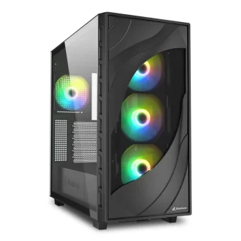 Sharkoon Rebel C80G RGB Midi Tower Tempered Glass Black 4044951041152
