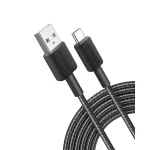 Anker 322 USB Cable Braided USB-A Male to USB-C Male 15W 1.8m Black A81H6G11 - Image 2