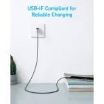 Anker 322 USB Cable Braided USB-A Male to USB-C Male 15W 1.8m Black A81H6G11 - Image 5