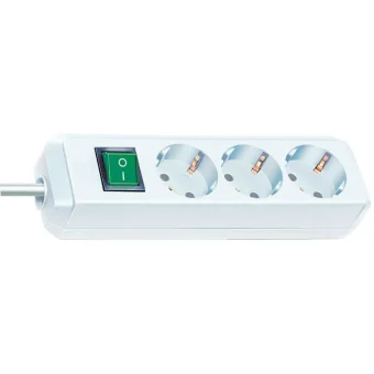 Brennenstuhl Eco-Line Πολύπριζο 3xSchuko 1xΔιακόπτη 1.5m Λευκό 1152320015