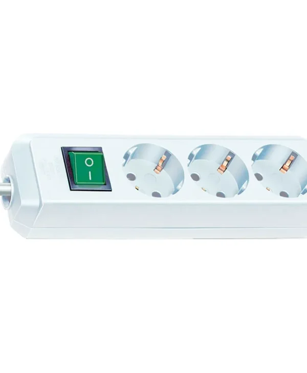Brennenstuhl Eco-Line Πολύπριζο 3xSchuko 1xΔιακόπτη 1.5m Λευκό 1152320015