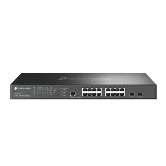 TP-Link Omada 16-Port 2.5G and 2-Port 10GE SFP+ L2+ Managed Switch with 8-Port PoE+ Rack Mountable SG3218XP-M2