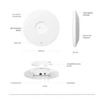 TP-Link Omada BE9300 Ceiling Mount Tri-Band Wi-Fi 7 Access Point White EAP772 - Image 2