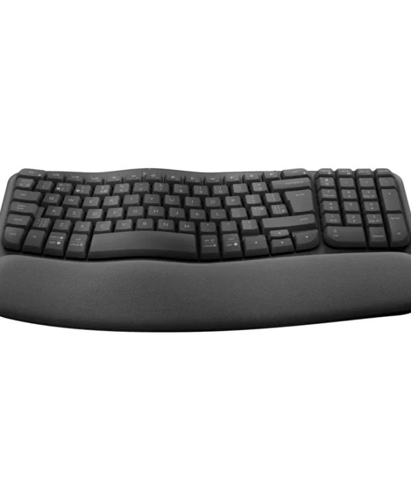 Logitech Wave Keys for Business Wireless Ergonomic Keyboard Bluetotth/Logi Bolt US Layout Graphite 920-012334