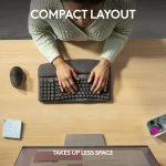 Logitech Wave Keys for Business Wireless Ergonomic Keyboard Bluetotth/Logi Bolt US Layout Graphite 920-012334 - Image 10