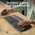 Logitech Wave Keys for Business Wireless Ergonomic Keyboard Bluetotth/Logi Bolt US Layout Graphite 920-012334 - Image 12