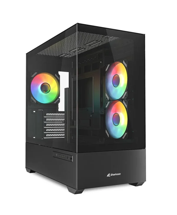 Sharkoon MK6 RGB Micro ATX Tempered Glass Black 4044951041794