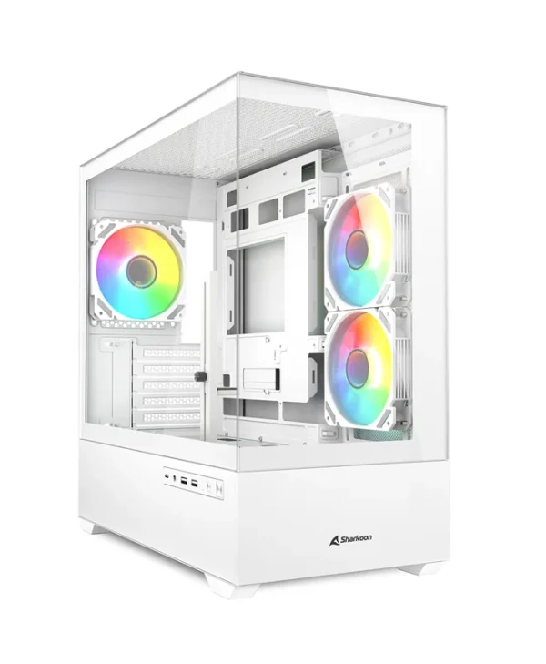 Sharkoon MK6 RGB Micro ATX Tempered Glass White 4044951041800