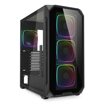 Sharkoon AK5G RGB Midi Tower Tempered Glass Black 4044951041831