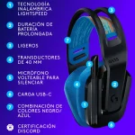 Logitech G535 Lightspeed Wireless Headset Certified for Discord Blue Black 939-002219 - Image 9