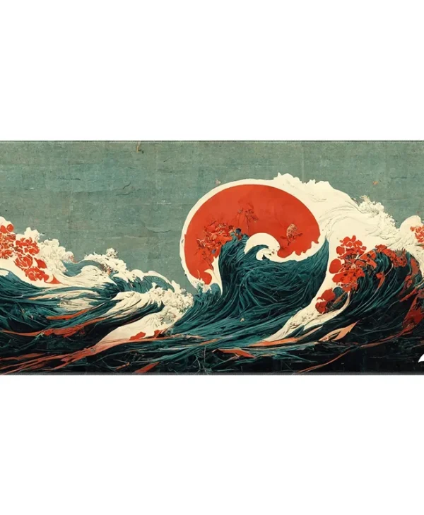 Sharkoon Skiller SGP40 D2 Gaming Mousepad 1000x500mm Abstract Hokusai Style4044951042494