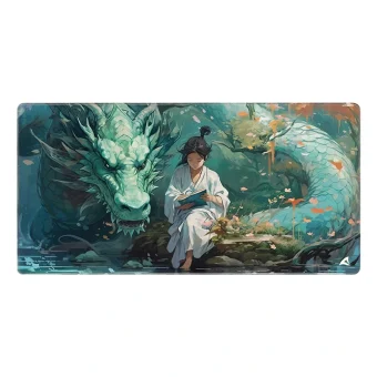 Sharkoon Skiller SGP40 D8 Gaming Mousepad 1000x500mm Big Green Dragon with Japanese Girl 4044951042555