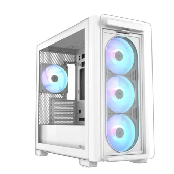 Asus A23 Plus ARGB Mini Tower Tempered Glass White 90DC00K3-B19010