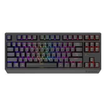 Genesis Thor 230 TKL RGB Wired and Wireless Mechanical Gaming Keyboard Silent Lemon Switches US Layout Black NKG-2108