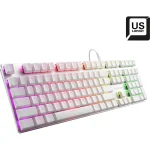 Sharkoon PureWriter RGB Wired Mechanical Keyboard Low Profile Kailh Choc Red Switch US Layout White 4044951034260 - Image 4