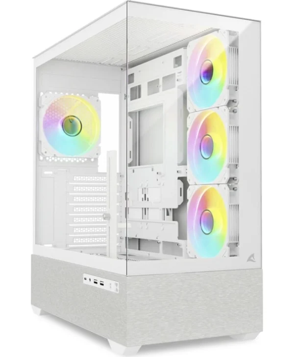 Sharkoon AK7 ARGB Midi Tower Tempered Glass White 4044951044184