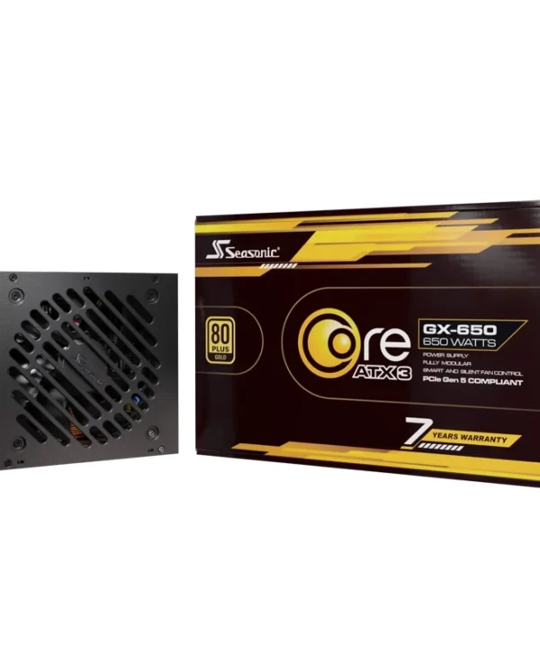Seasonic Core GX ATX 3.1 650W Fully-Modular 80+ Gold PCIe 5.1 Black SRP-CGX651-A5A32SF