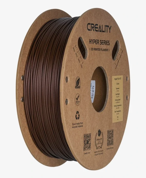 Creality 3D Printer Filament Hyper PLA Carbon Fiber PLA-CF 1.75mm 1Kg Ochre 3301060019