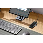 Baseus AcmeJoy Hub 5in 1 2x USB 3.0 1xUSB 2.0 1x USB‑C PD 1xRJ45 Grey WKJZ010113 - Image 2