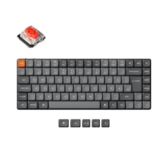 Keychron K3 Max Wireless Mechanical Keyboard 75% Low Profile RGB Hot‑Swap Gateron Red Switches US Layout K3M-H1