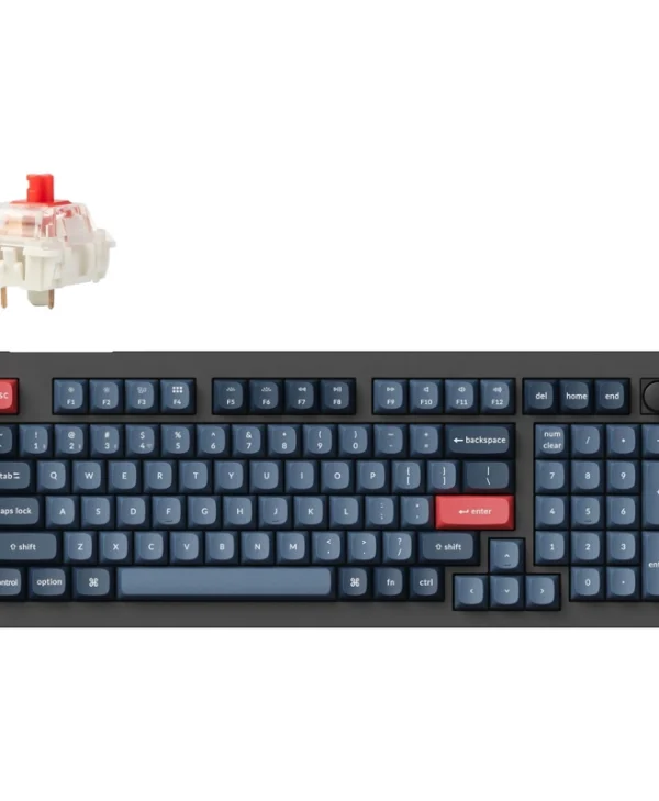 Keychron V5 Max Wireless Mechanical Keyboard 96% RGB Hot-swap Gateron Jupiter Red Switches US Layout Carbon Black V5M-D1