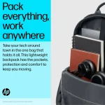 HP 15.6" Laptop Backpack Black/Grey 9W0Z7AA - Image 3