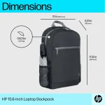 HP 15.6" Laptop Backpack Black/Grey 9W0Z7AA - Image 4