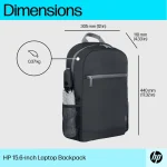 HP 15.6" Laptop Backpack Black/Grey 9W0Z7AA - Image 5