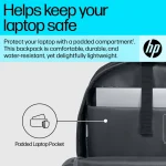 HP 15.6" Laptop Backpack Black/Grey 9W0Z7AA - Image 7