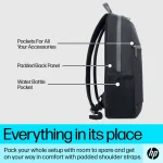 HP 15.6" Laptop Backpack Black/Grey 9W0Z7AA - Image 8