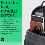 HP 15.6" Laptop Backpack Black/Grey 9W0Z7AA - Image 9
