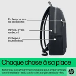 HP 15.6" Laptop Backpack Black/Grey 9W0Z7AA - Image 10