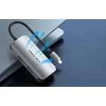 Vention USB Hub USB-C To 4x USB 3.0 PD 100W Grey Aluminium TNBHB
