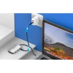 Vention USB Hub USB-C To 4x USB 3.0 PD 100W Grey Aluminium TNBHB - Image 2
