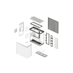 HAVN HS 420 Midi Tower Tempered Glass Without Vertical GPU Support White HVN-CA-HS420-05