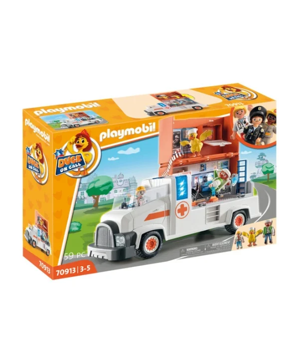Playmobil DUCK ON CALL Ασθενοφόρο με Φως & Ήχο 70913