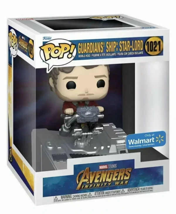 Funko Pop! Deluxe: Marvel: Avengers Infinity War - Guardians' Ship: Star-Lord Bobble-Head #1021 Special Edition