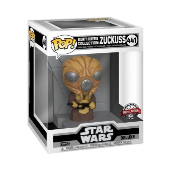 Funko Pop! Deluxe: Star Wars – Zuckuss (Bounty Hunters Collection, Metallic) Bobble-Head #441 Special Edition