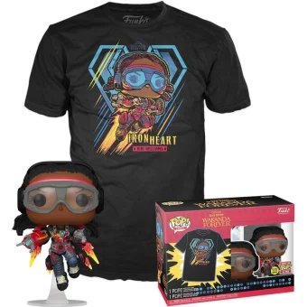 Funko Pop! & Tee Marvel: Black Panther: Wakanda Forever – Ironheart MK1 (Glow in the Dark) Bobble-Head #1095
