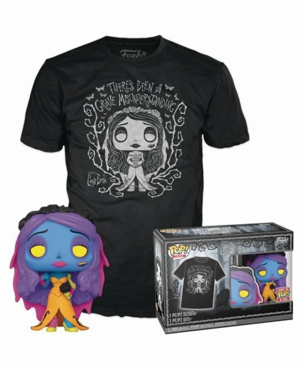 Funko Pop! & Tee: Corpse Bride – Emily (Black Light) #1370