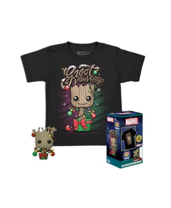 Funko Pocket Pop! & Tee: Guardians of the Galaxy - Holiday Groot (Kids S) 72953