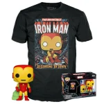 Funko Pop! & Tee (Adult): Marvel – Holiday Iron Man (Glow in the Dark) 889698728362