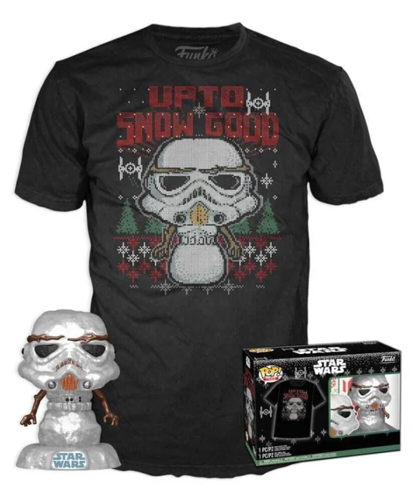 Funko Pop! & Tee: Star Wars – Snowman Stormtrooper (Metallic) (L) 889698728461