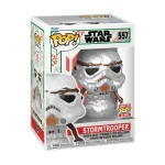 Funko Pop! & Tee: Star Wars - Holiday Stormtrooper (Metallic) #557 - Image 3