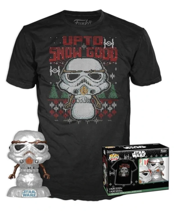 Funko Pop! & Tee: Disney Star Wars – Holiday Stormtrooper (Metallic, XL) 889698728478