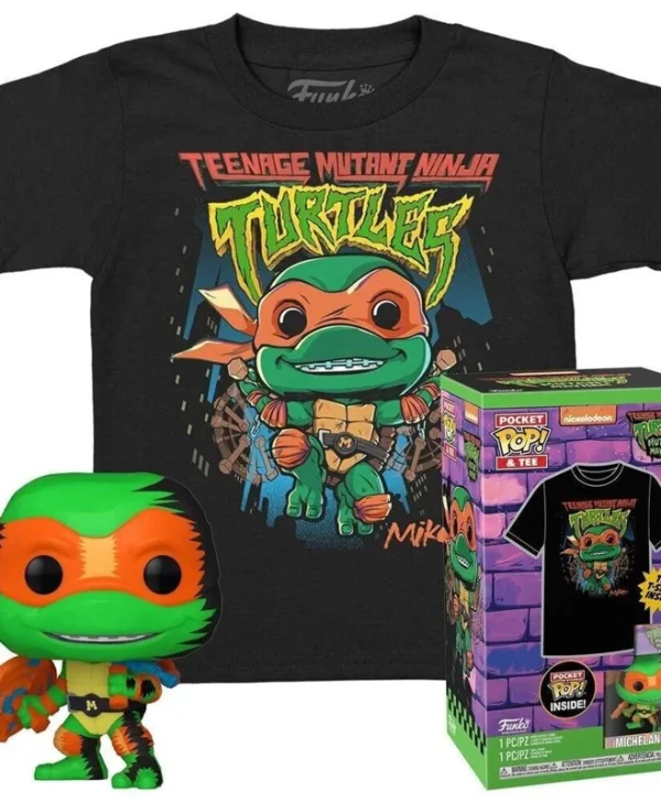 Funko Pocket Pop! & Tee (Child): Teenage Mutant Ninja Turtles: Mutant Mayhem – Michelangelo (L) 889698762083