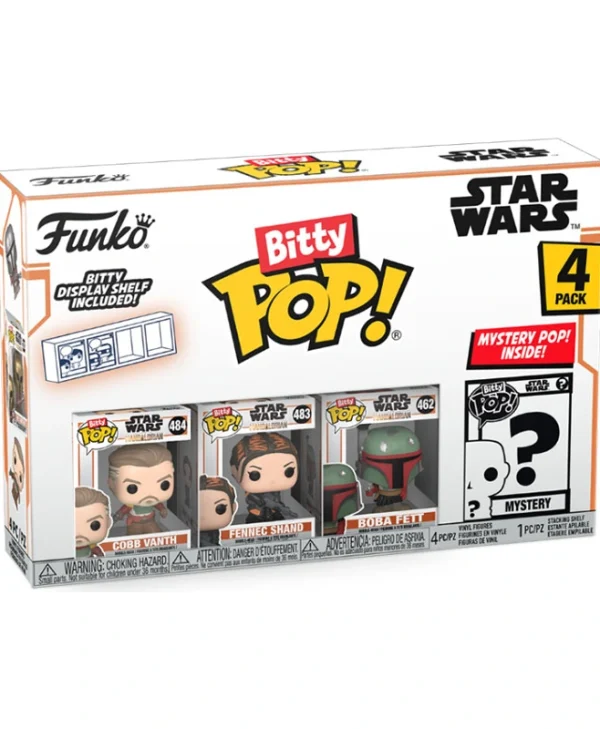 Funko Bitty Pop! 4-Pack Star Wars: The Mandalorian – Cobb Vanth, Fennec Shand, Boba Fett & Mystery 889698754538